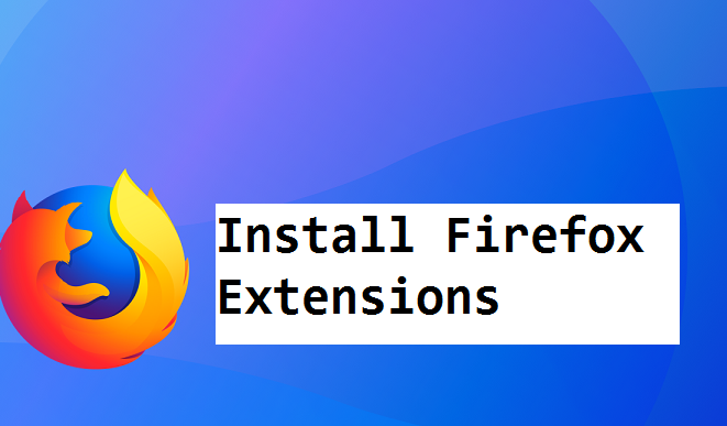 install firefox extensions