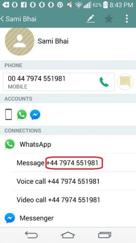 give your whatsapp number in spanish