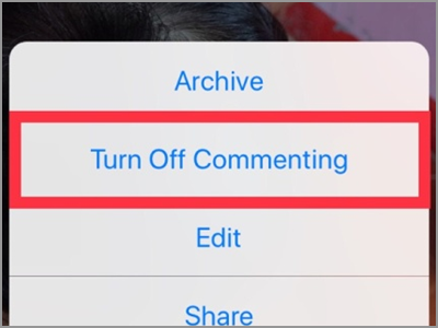 Instagram Posts More Option Turn Off Commenting