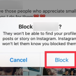 Instagram Profile Followers Menu Block Button Confirm