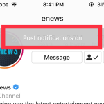 Instagram Profile Following Other Options Button Post Notifications Turned On