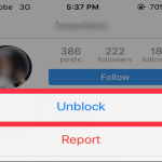 Instagram Profile Options Unblock