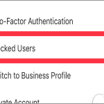 Instagram Profile Settings Blocked Users