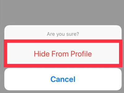 Instagram Profile Settings Photos of You Hide Photos Select Photos Hide Photos from Profile