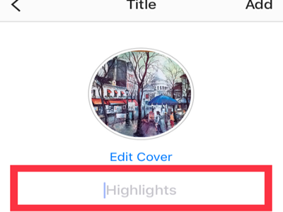 Instragram Profile Archive List Select Highlights NEXT Highlights Title