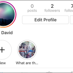 Instragram Profile with Highlights