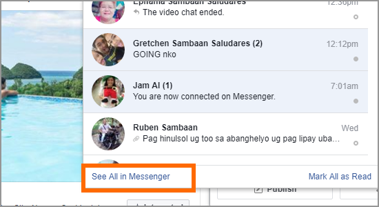 PC Facebook Messenger See All in Messenger