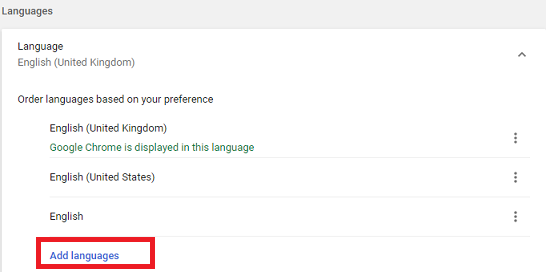 change google chrome language