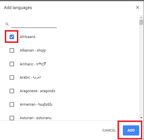 change google chrome language