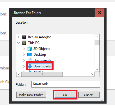 change google chrome download location