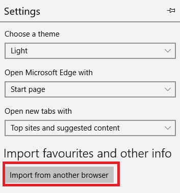  Import Favourites to Microsoft Edge