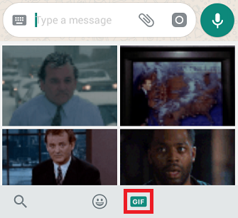 send gifs in whatsapp