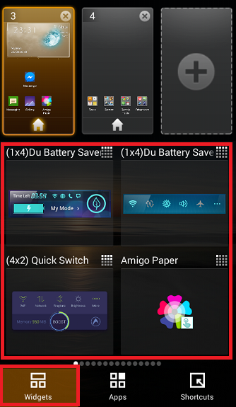 how to add widgets to android