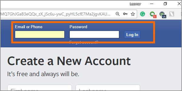 Facebook Web Login