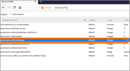 Firefox about config permissions.image