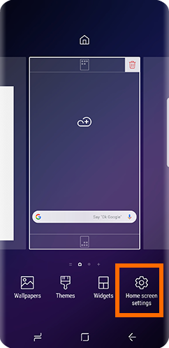 Galaxy S9 Home Screen Settings