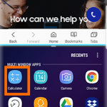 Galaxy S9 Recent Apps Button Multi Window button App List Calculator