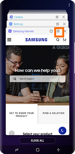 Galaxy S9 Recent Apps Button Multi Window button