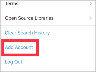 Instagram Add account