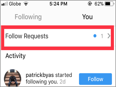 Instagram Follow Requests