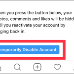 Instagram Profile Edit Temporarily Disable Account Enter Password Confirm