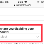 Instagram Profile Edit Temporarily Disable Account Reason