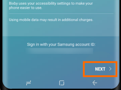 Samsung Galaxy S9 Bixby Terms and Conditions NExt