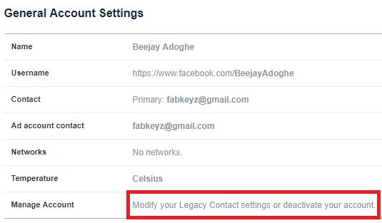 Add Legacy Contact On Facebook