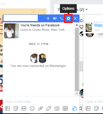 block messages on Facebook