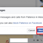 block messages on Facebook