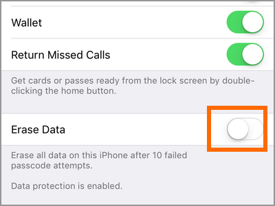 iPhone Erase Data