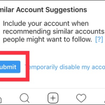 iPhone Home Safari Instagram Edit Profile Similar Account Suggestions Submit