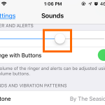 iPhone Settings Sounds Adjust Volume