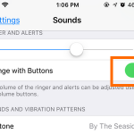 iPhone Settings Sounds Adjust Volume With Buttons