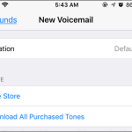 iPhone Settings Sounds New Voice Mail Notification Menu