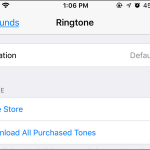 iPhone Settings Sounds Ringtone MEnu
