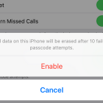 iPhone Settings Touch ID and Passcode Erase Data