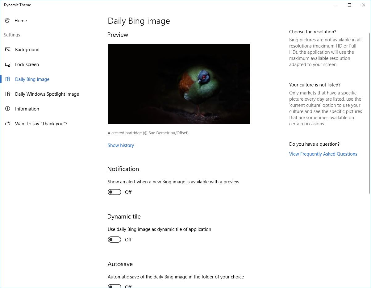How to get daily Bing image as wallpaper on Windows 10