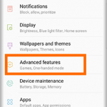 Galaxy S9 Home Settings Advanced Features