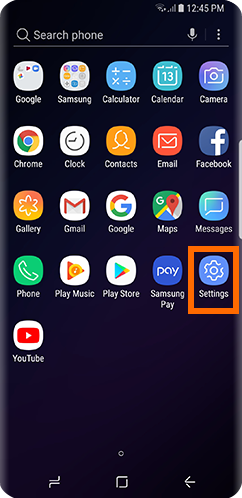Galaxy S9 Home Settings