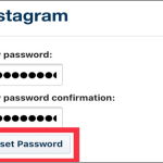 Instagram Enter New Password Reset Password