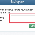 Instagram Enter Security Code from Phone
