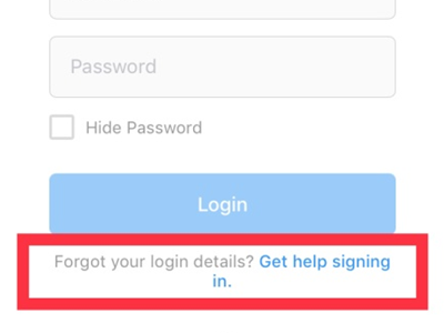 Instagram Get Help Signing In