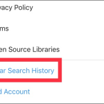 Instagram Settings Privacy Clear Search History