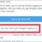 Instagram You can Reset your password