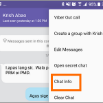 Viber Message Other Options Chat Info