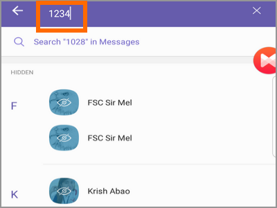 Viber Search 4-digit PIN