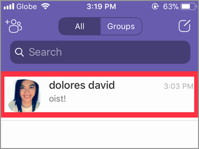 Viber Search user