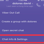 Viber Message Name Chat Info & Settings