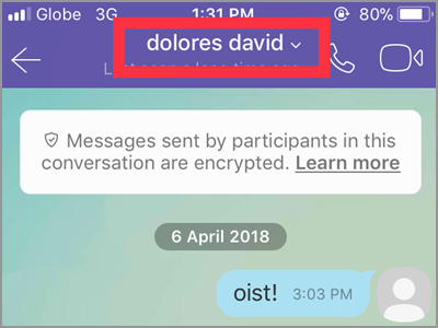 Viber Message Name